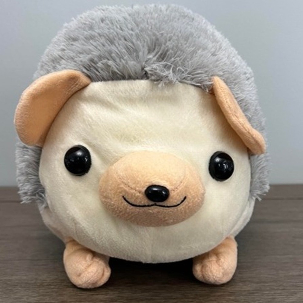 Amuse Harinezumi no Harin Hedgehog Plush Kawaii Stuffed Animal Toy Grey Small